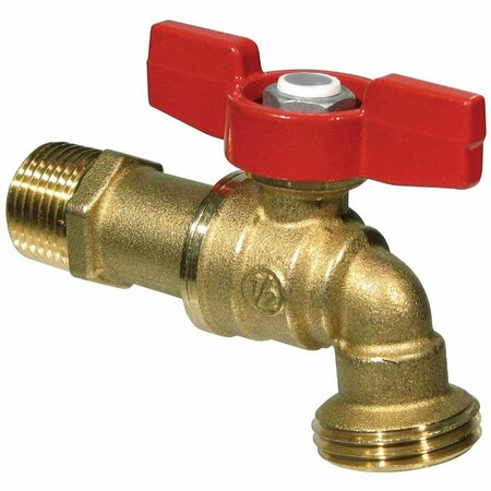 B&K B & K ProLine Forged Brass 1/2 In. MIP X 3/4 In. Male Hose Thread Ball Hose Bibb 103-023